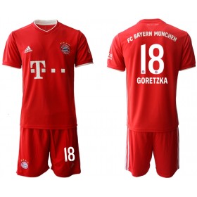 Tenue Bayern Munich Leon Goretzka 18 Enfant Domicile 2020-2021 Maillot de Foot